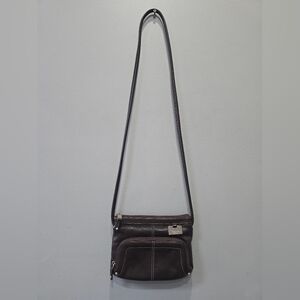 Dark Brown Leather Tignanello Crossbody Bag